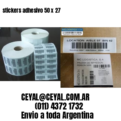 stickers adhesivo 50 x 27