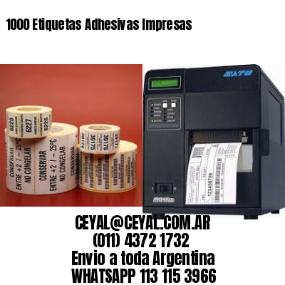 1000 Etiquetas Adhesivas Impresas