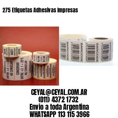 275 Etiquetas Adhesivas Impresas