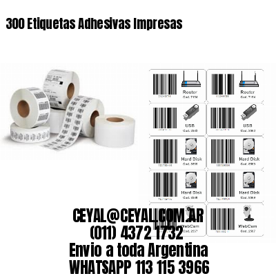 300 Etiquetas Adhesivas Impresas