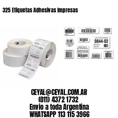 325 Etiquetas Adhesivas Impresas