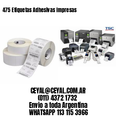 475 Etiquetas Adhesivas Impresas