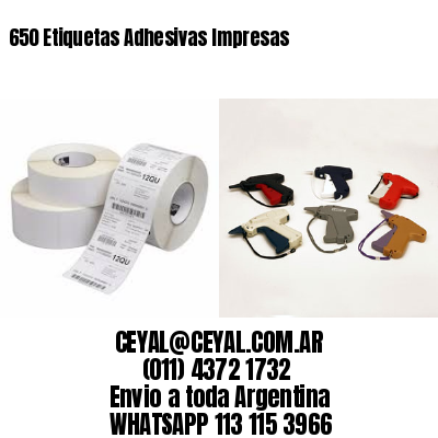 650 Etiquetas Adhesivas Impresas