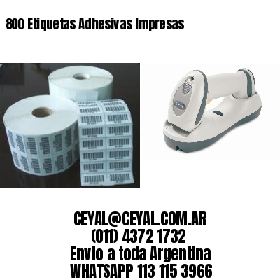 800 Etiquetas Adhesivas Impresas