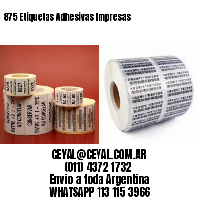 875 Etiquetas Adhesivas Impresas