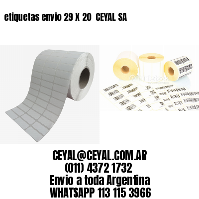 etiquetas envio 29 X 20  CEYAL SA