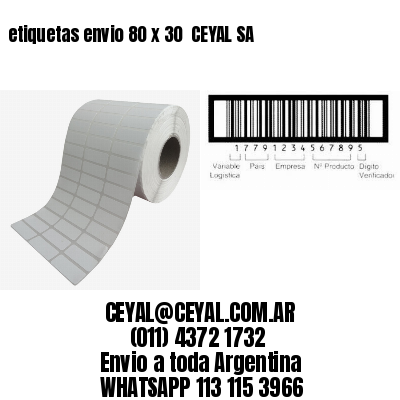 etiquetas envio 80 x 30  CEYAL SA