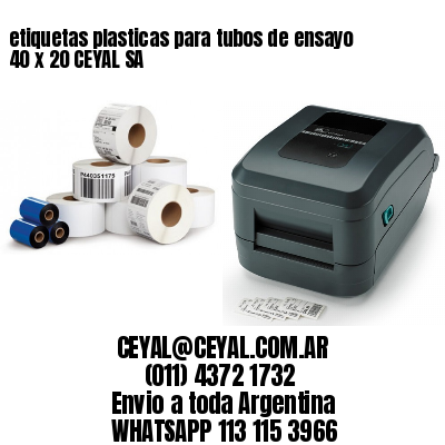 etiquetas plasticas para tubos de ensayo 40 x 20 CEYAL SA