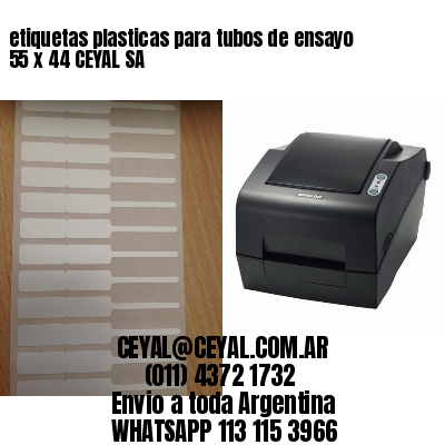 etiquetas plasticas para tubos de ensayo 55 x 44 CEYAL SA