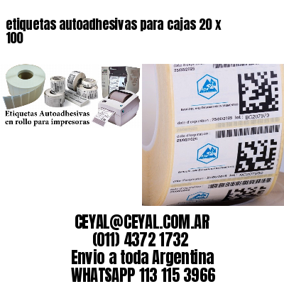 etiquetas autoadhesivas para cajas 20 x 100