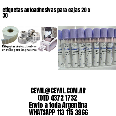 etiquetas autoadhesivas para cajas 20 x 30