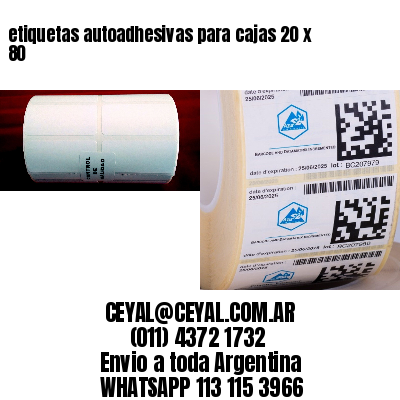 etiquetas autoadhesivas para cajas 20 x 80