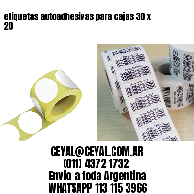 etiquetas autoadhesivas para cajas 30 x 20