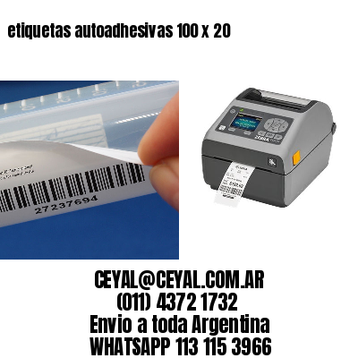 etiquetas autoadhesivas 100 x 20