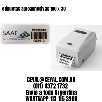etiquetas autoadhesivas 100 x 30