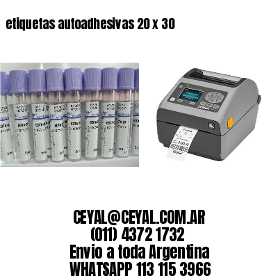 etiquetas autoadhesivas 20 x 30