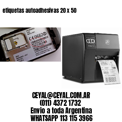 etiquetas autoadhesivas 20 x 50