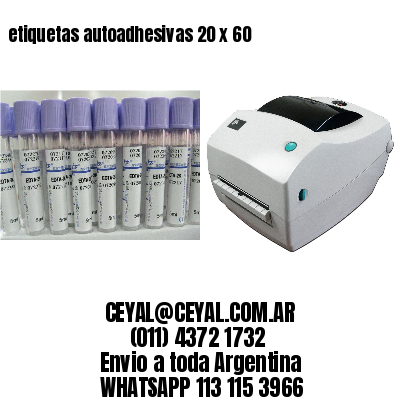 etiquetas autoadhesivas 20 x 60