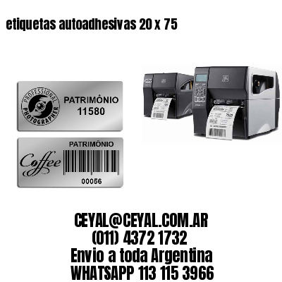 etiquetas autoadhesivas 20 x 75