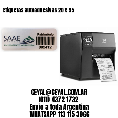 etiquetas autoadhesivas 20 x 95