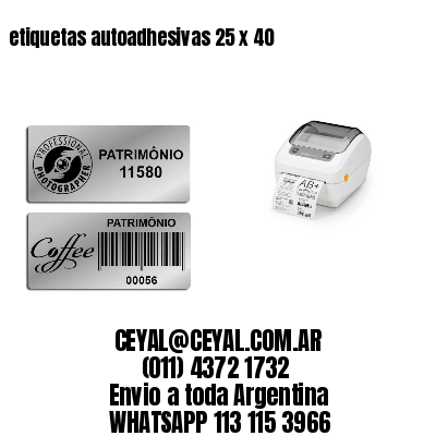 etiquetas autoadhesivas 25 x 40