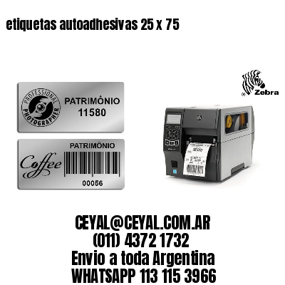 etiquetas autoadhesivas 25 x 75
