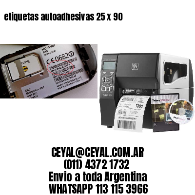 etiquetas autoadhesivas 25 x 90