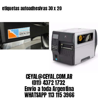 etiquetas autoadhesivas 30 x 20