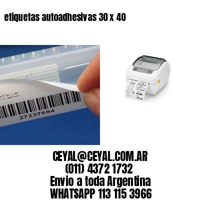 etiquetas autoadhesivas 30 x 40
