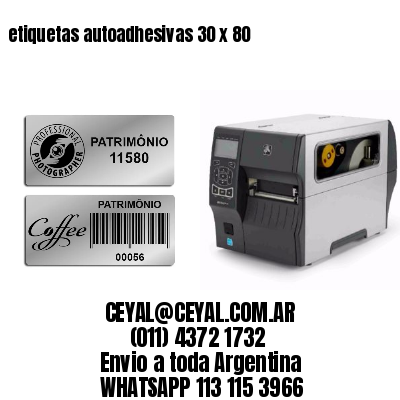 etiquetas autoadhesivas 30 x 80