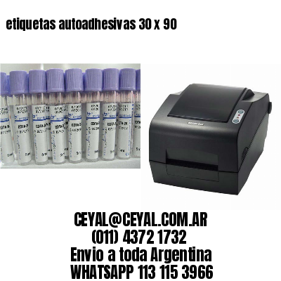 etiquetas autoadhesivas 30 x 90