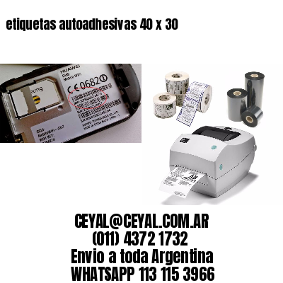 etiquetas autoadhesivas 40 x 30