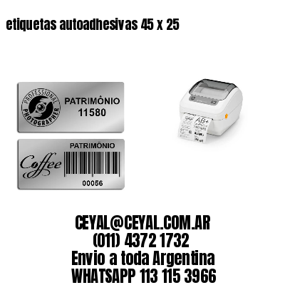 etiquetas autoadhesivas 45 x 25