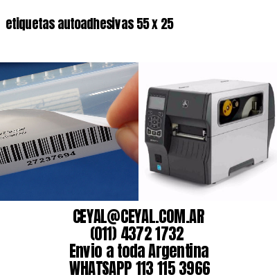 etiquetas autoadhesivas 55 x 25