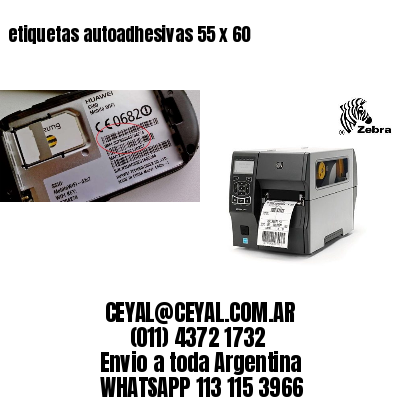 etiquetas autoadhesivas 55 x 60