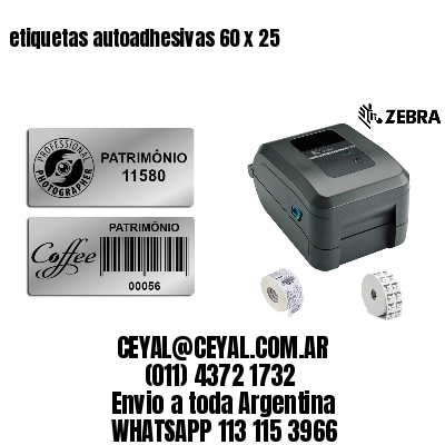 etiquetas autoadhesivas 60 x 25