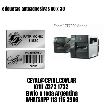 etiquetas autoadhesivas 60 x 30