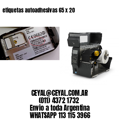etiquetas autoadhesivas 65 x 20