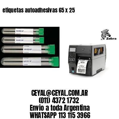 etiquetas autoadhesivas 65 x 25