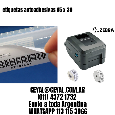 etiquetas autoadhesivas 65 x 30