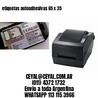etiquetas autoadhesivas 65 x 35