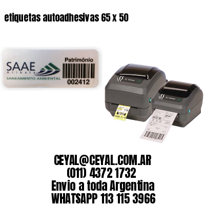 etiquetas autoadhesivas 65 x 50