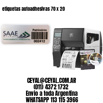 etiquetas autoadhesivas 70 x 20