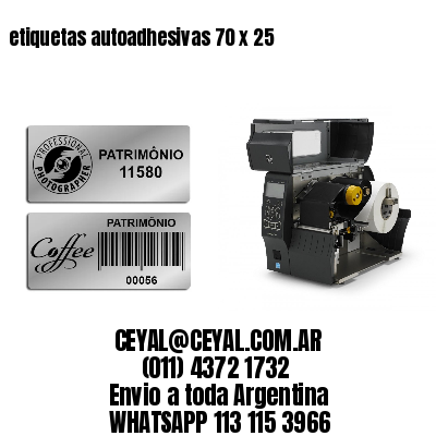 etiquetas autoadhesivas 70 x 25
