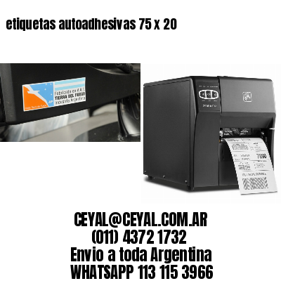 etiquetas autoadhesivas 75 x 20