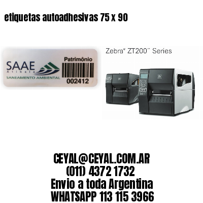 etiquetas autoadhesivas 75 x 90