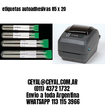 etiquetas autoadhesivas 85 x 20
