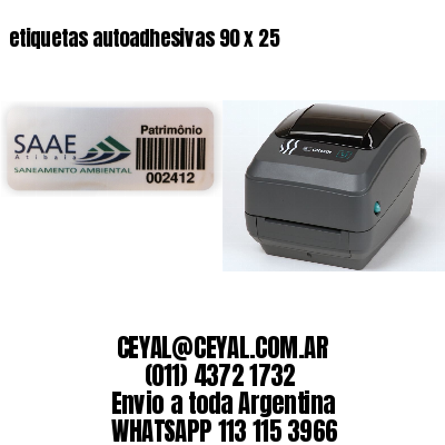 etiquetas autoadhesivas 90 x 25