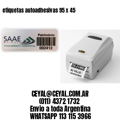 etiquetas autoadhesivas 95 x 45