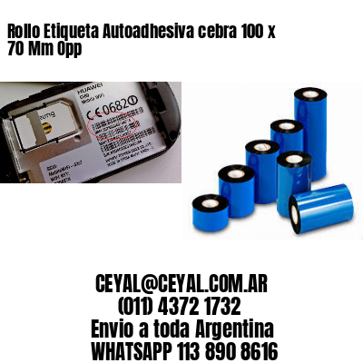 Rollo Etiqueta Autoadhesiva cebra 100 x 70 Mm Opp